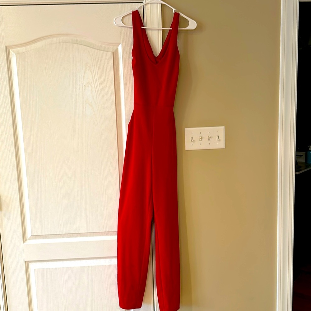 NWT red jumpsuit